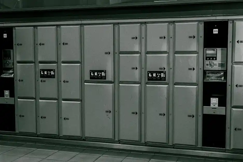 Consigne à bagages dans une gare